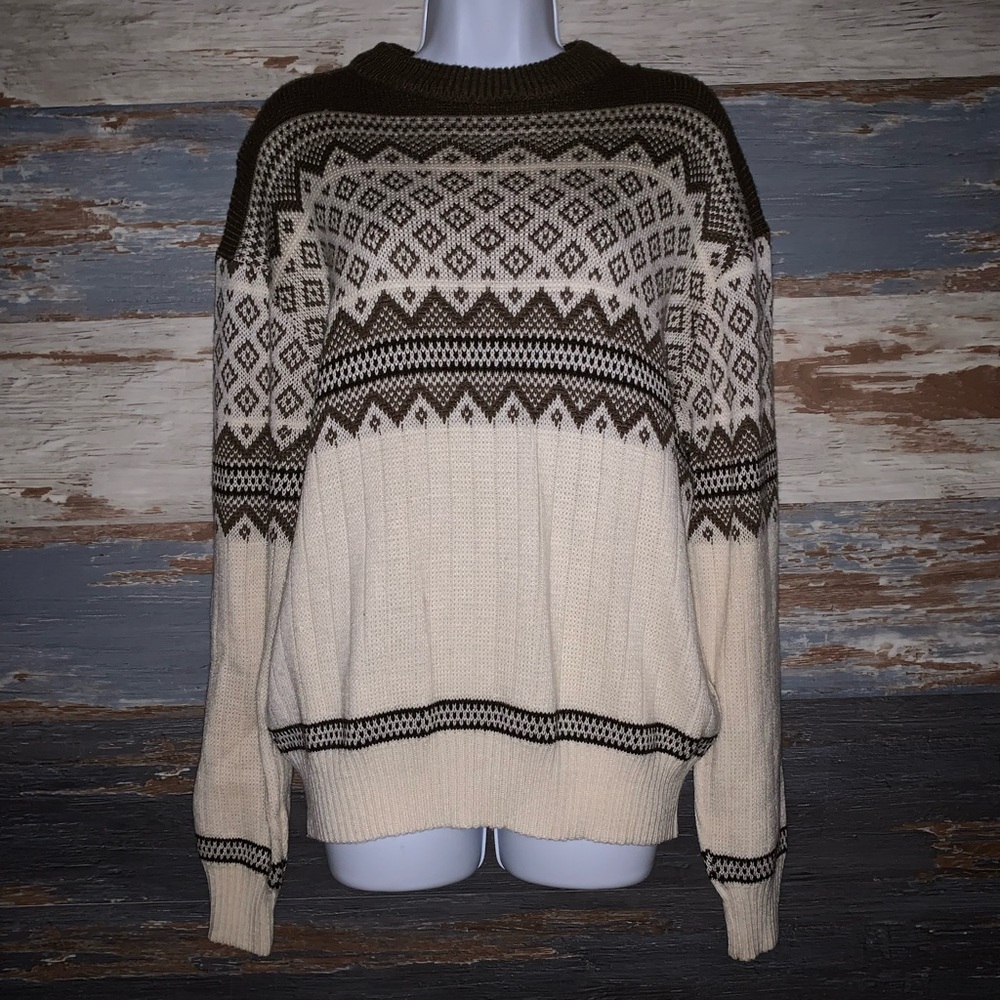 Pelham vintage men’s women’s sweater size large L 70s 80s grandpa sweater